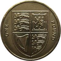 United Kingdom coin 1 Pound - Elizabeth II - 4'th Portrait (2008 - 2015) reverse reverse of 1 Pound - Elizabeth II - 4'th Portrait (2008 - 2015) coin with KM# 1113 from United Kingdom. Inscription: ONE POUND