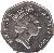 obverse of 50 Pence - Elizabeth II - Smaller; 3'rd Portrait (1997) coin with KM# 940.2 from United Kingdom. Inscription: ELIZABETH II D · G · REG · F · D · 1997 RDM