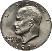 United States coin 1 Dollar - Eisenhower Dollar (1971 - 1978) obverse obverse of 1 Dollar - Eisenhower Dollar (1971 - 1978) coin with KM# 203 from United States. Inscription: LIBERTY IN GOD WE TRUST D 1978