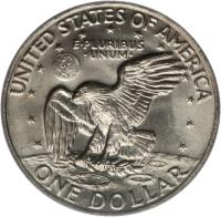 United States coin 1 Dollar - Eisenhower Dollar (1971 - 1978) reverse reverse of 1 Dollar - Eisenhower Dollar (1971 - 1978) coin with KM# 203 from United States. Inscription: UNITED STATES OF AMERICA E PLURIBUS UNUM ONE DOLLAR