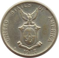 obverse of 5 Centavos - U.S. Administration (1944 - 1945) coin with KM# 180a from Philippines. Inscription: UNITED STATES OF AMERICA 1944 S