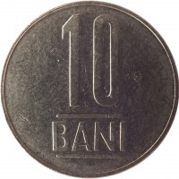 Romania coin 10 Bani (2005 - 2015) reverse reverse of 10 Bani (2005 - 2015) coin with KM# 191 from Romania. Inscription: 10 BANI