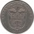 obverse of 1/4 Balboa (1996 - 2008) coin with KM# 128 from Panama. Inscription: REPUBLICA DE PANAMA 2001