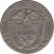 obverse of 1/2 Balboa (1973 - 1993) coin with KM# 12b from Panama. Inscription: REPVBLICA DE PANAMA 1982