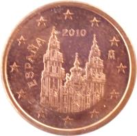 Spain coin 1 Euro Cent - Juan Carlos I - 2'nd Type (2010 - 2015) obverse obverse of 1 Euro Cent - Juan Carlos I - 2'nd Type (2010 - 2015) coin with KM# 1144 from Spain. Inscription: ESPAÑA 2010 M