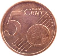 reverse of 5 Euro Cent - Juan Carlos I - 1'st Type (1999 - 2009) coin with KM# 1042 from Spain. Inscription: 5 EURO CENT LL