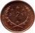 reverse of 2 Sene - Malietoa Tanumafili II - FAO (1999 - 2000) coin with KM# 122 from Samoa. Inscription: SE 2 NE XXI CENTURY . FAO . FOOD SECURITY