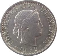 Switzerland coin 20 Rappen (1939 - 2015) obverse obverse of 20 Rappen (1939 - 2015) coin with KM# 29a from Switzerland. Inscription: CONFŒDERATIO HELVETICA LIBERTAS 1939