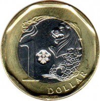 Singapore coin 1 Dollar (2013 - 2015) reverse reverse of 1 Dollar (2013 - 2015) coin with KM# 314 from Singapore. Inscription: 1 DOLLAR