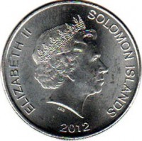 Solomon Islands coin 50 Cents - Elizabeth II - 4'th Portrait (2012) obverse obverse of 50 Cents - Elizabeth II - 4'th Portrait (2012) coin with KM# 237 from Solomon Islands. Inscription: ELIZABETH II SOLOMON ISLANDS 2012
