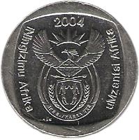 South Africa coin 1 Rand - ININGIZIMU AFRIKA - UMZANTSI AFRIKA (2004) obverse obverse of 1 Rand - ININGIZIMU AFRIKA - UMZANTSI AFRIKA (2004) coin with KM# 333 from South Africa. Inscription: iNingizimu Afrika 2004 uMzantsi Afrika ALS