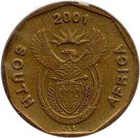 South Africa coin 10 Cents - SOUTH AFRICA (2000 - 2001) obverse obverse of 10 Cents - SOUTH AFRICA (2000 - 2001) coin with KM# 224 from South Africa. Inscription: SOUTH AFRICA 2001 ALS