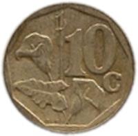 South Africa coin 10 Cents - AFRIKA-DZONGA (2002) reverse reverse of 10 Cents - AFRIKA-DZONGA (2002) coin with KM# 269 from South Africa. Inscription: 10c RCM