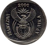 obverse of 2 Rand - UMZANTSI AFRIKA (2000 - 2001) coin with KM# 228 from South Africa. Inscription: UMZANTSI AFRIKA 2000 ALS