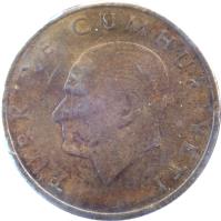obverse of 100 Lira (1988 - 1996) coin with KM# 988 from Turkey. Inscription: TÜRKİYE CUMHURİYETİ