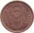 obverse of 5 Cents - NINGIZIMU AFRIKA (2002) coin with KM# 268 from South Africa. Inscription: Ningizmu Afrika 2002 ALS
