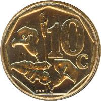 South Africa coin 10 Cents - ISEWULA AFRIKA (2009) reverse reverse of 10 Cents - ISEWULA AFRIKA (2009) coin with KM# 465 from South Africa. Inscription: 10c RCM