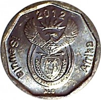 South Africa coin 10 Cents - ISEWULA AFRIKA (2012) obverse obverse of 10 Cents - ISEWULA AFRIKA (2012) coin with KM# 530 from South Africa. Inscription: 2012 Afrika Isewula ALS