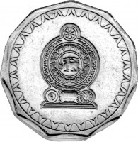 obverse of 10 Rupees (2009 - 2011) coin with KM# 181 from Sri Lanka.
