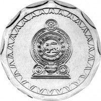 obverse of 10 Rupees (2013) coin with KM# 181a from Sri Lanka.