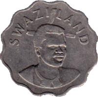 Swaziland coin 20 Cents - Mswati III (1996 - 2005) obverse obverse of 20 Cents - Mswati III (1996 - 2005) coin with KM# 50 from Swaziland. Inscription: SWAZILAND