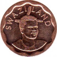 Swaziland coin 5 Cents - Mswati III (2011) obverse obverse of 5 Cents - Mswati III (2011) coin with KM# 56 from Swaziland. Inscription: SWAZILAND