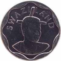 Swaziland coin 20 Cents - Mswati III (2011) obverse obverse of 20 Cents - Mswati III (2011) coin with KM# 58 from Swaziland. Inscription: SWAZILAND