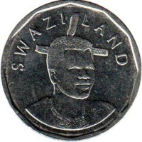 obverse of 50 Cents - Mswati III (2011) coin with KM# 59 from Swaziland. Inscription: SWAZILAND