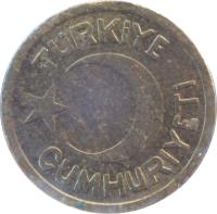 obverse of 10 Para (1940 - 1942) coin with KM# 868 from Turkey. Inscription: TÜRKİYE CUMHURİYETİ