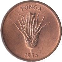 obverse of 1 Seniti - Taufa'ahau Tupou IV - FAO (1975 - 1979) coin with KM# 42 from Tonga. Inscription: TONGA 1975