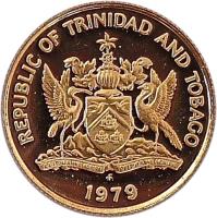 obverse of 10 Cents (1976 - 2014) coin with KM# 31 from Trinidad and Tobago. Inscription: REPUBLIC OF TRINIDAD AND TOBAGO 2006