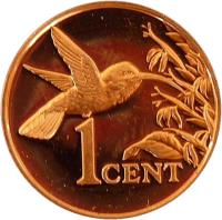 Trinidad and Tobago coin 1 Cent - Elizabeth II (1974 - 1976) reverse reverse of 1 Cent - Elizabeth II (1974 - 1976) coin with KM# 25 from Trinidad and Tobago. Inscription: 1 CENT