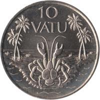Vanuatu coin 10 Vatu - FAO (1983 - 2009) reverse reverse of 10 Vatu - FAO (1983 - 2009) coin with KM# 6 from Vanuatu. Inscription: 10 VATU