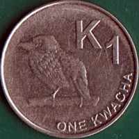 Zambia coin 1 Kwacha (2012 - 2016) reverse reverse of 1 Kwacha (2012 - 2016) coin with KM# 209 from Zambia. Inscription: K1 ONE KWACHA