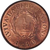 obverse of 1 Real (1840) coin with KM# 7 from Argentine provinces.