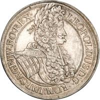 Austria coin 1 Speciestaler - Leopold I - Vienna mint (1672 - 1695) obverse obverse of 1 Speciestaler - Leopold I - Vienna mint (1672 - 1695) coin with KM# 1275 from Austria.