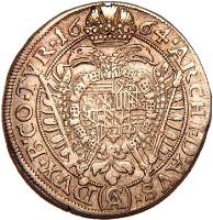 Austria coin 15 Kreuzer - Leopold I - Vienna mint (1660 - 1696) reverse reverse of 15 Kreuzer - Leopold I - Vienna mint (1660 - 1696) coin with KM# 1170 from Austria.