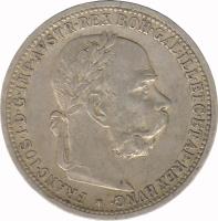 obverse of 1 Corona - Franz Joseph I (1892 - 1907) coin with KM# 2804 from Austria. Inscription: FRANC · IOS · I · D · G · IMP · AVSTR · REX BOH · GAL · ILL · ETC · ETAP · REX HVNG ·