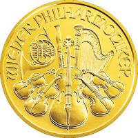 Austria coin 25 Euro - Vienna Philharmonic (2002 - 2014) obverse obverse of 25 Euro - Vienna Philharmonic (2002 - 2014) coin with KM# 3093 from Austria. Inscription: WIENER PHILARMONIKER SILBER