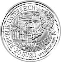 obverse of 20 Euro - Carnuntum (2011) coin with KM# 3199 from Austria. Inscription: CARNUNTUM