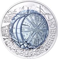 obverse of 25 Euro - Tunneling (2013) coin with KM# 3217 from Austria. Inscription: 25 EURO 2013 REPUBLIK ÖSTERREICH