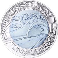 Austria coin 25 Euro - Tunneling (2013) reverse reverse of 25 Euro - Tunneling (2013) coin with KM# 3217 from Austria. Inscription: TUNNELBAU