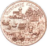 Austria coin 10 Euro - Vorarlberg (2013) reverse reverse of 10 Euro - Vorarlberg (2013) coin with KM# 3224 from Austria. Inscription: Vorarlberg s'Ländle