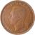 obverse of 1/2 Penny - George VI - With IND:IMP (1937 - 1948) coin with KM# 844 from United Kingdom. Inscription: GEORGIVS VI D:G:BR:OMN:REX F:D:IND:IMP: