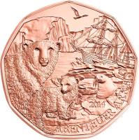 obverse of 5 Euro - Arctic Adventure (2014) coin with KM# 3231 from Austria. Inscription: ABENTEUER ARKTIS 2014