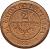 reverse of 2 Centavos (1883) coin with KM# 168 from Bolivia. Inscription: LA UNION ES LA FUERZA 2 CENTAVOS 1883