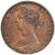 obverse of 1/2 Cent - Victoria (1861) coin with KM# 5 from Canadian provinces. Inscription: VICTORIA D:G: BRITT:REG:F:D: