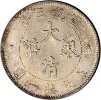 China coin 2 Jiao - Xuantong (1910) obverse obverse of 2 Jiao - Xuantong (1910) coin with Y# 29 from China.