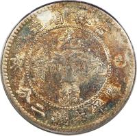 China coin 7 Mace and 2 Candareens - Guangxu (1898) obverse obverse of 7 Mace and 2 Candareens - Guangxu (1898) coin with Y# 183 from China.