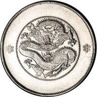 China coin 7 Mace and 2 Candareens - Guangxu (1911 - 1922) reverse reverse of 7 Mace and 2 Candareens - Guangxu (1911 - 1922) coin with Y# 258 from China.